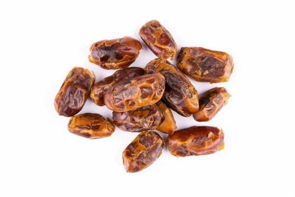 Dates Séchées Sur Fond Blanc — Photo