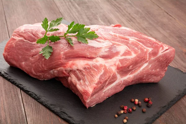 Pork Neck Slate Board — Stock Photo, Image