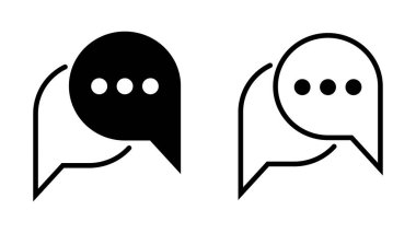 Beyaz arkaplanda sohbet simgesi