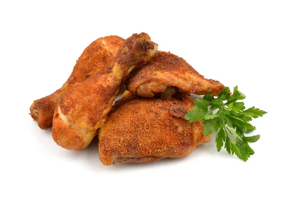白い背景で焼いた鶏の足 — ストック写真