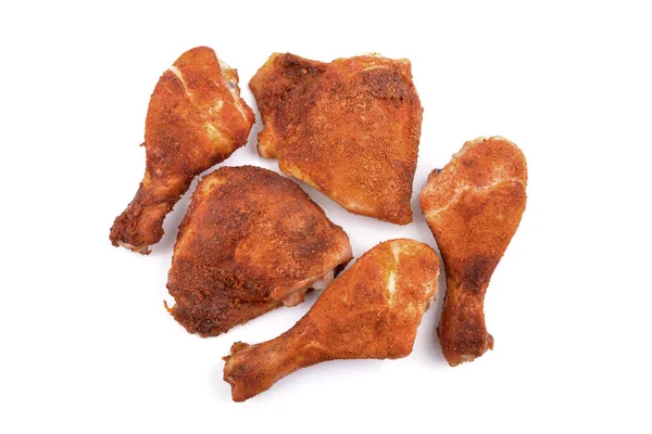 Ψητά Πόδια Κοτόπουλου Λευκό Φόντο — Φωτογραφία Αρχείου