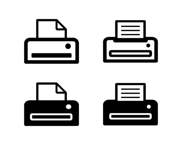 Set Printers White Background — Stock Vector
