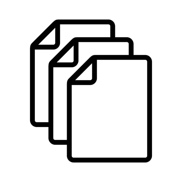 Icône Document Sur Fond Blanc — Image vectorielle