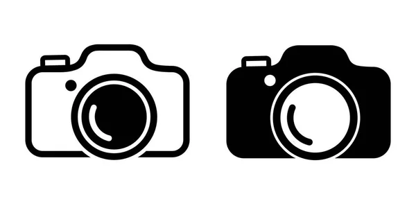 Camera Pictogram Witte Achtergrond — Stockvector
