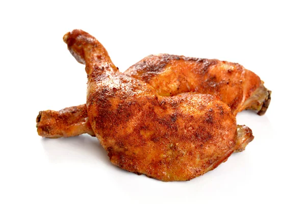 Pieczone Nogi Kurczaka Izolowane Białym Tle — Zdjęcie stockowe