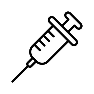 Beyaz arkaplanda şırınga simgesi