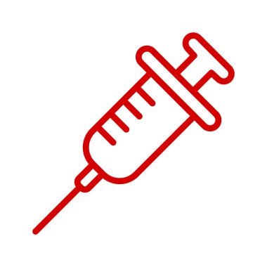 Beyaz arkaplanda şırınga simgesi