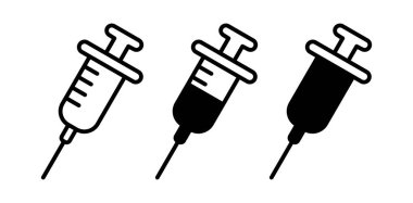 Beyaz arkaplanda şırınga simgesi