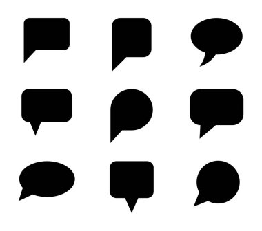 Beyaz arkaplanda sohbet simgesi