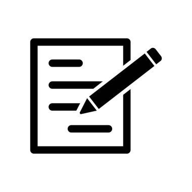 Beyaz arkaplan üzerindeki belge simgesi