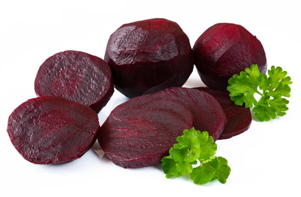 stock image boiled beets on a white background