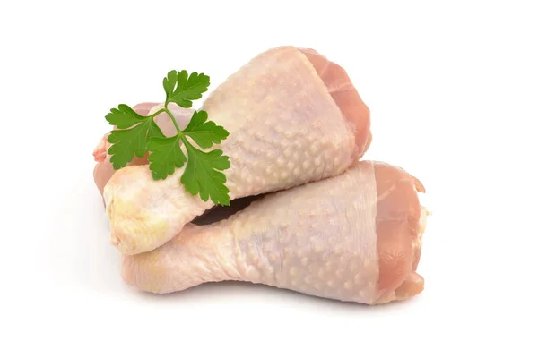 Csirke Lábak Fehér Alapon — Stock Fotó