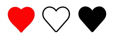 Beyaz arkaplanda kalp simgesi