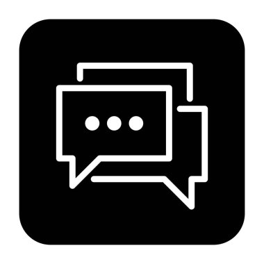 Beyaz arkaplanda sohbet simgesi