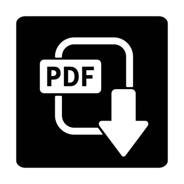 PDF dosya simgesi beyaz arka plan üzerinde