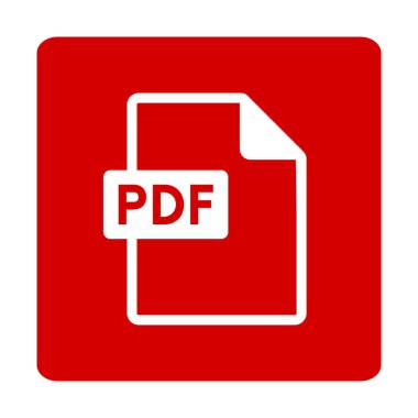 PDF dosya simgesi beyaz arka plan üzerinde