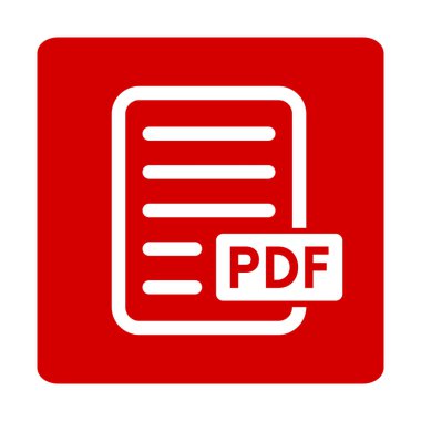 PDF dosya simgesi beyaz arka plan üzerinde