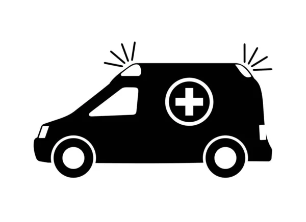 Ambulance Icon White Background — Stock Vector