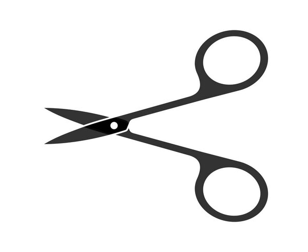 scissors icon on white background