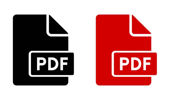 Pdf File Icon White Background — Stock Vector