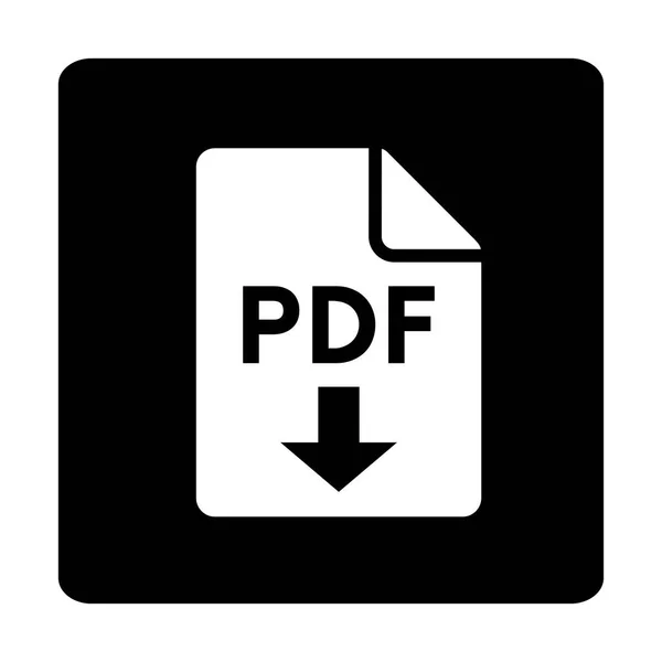 Icono Archivo Pdf Sobre Fondo Blanco — Archivo Imágenes Vectoriales