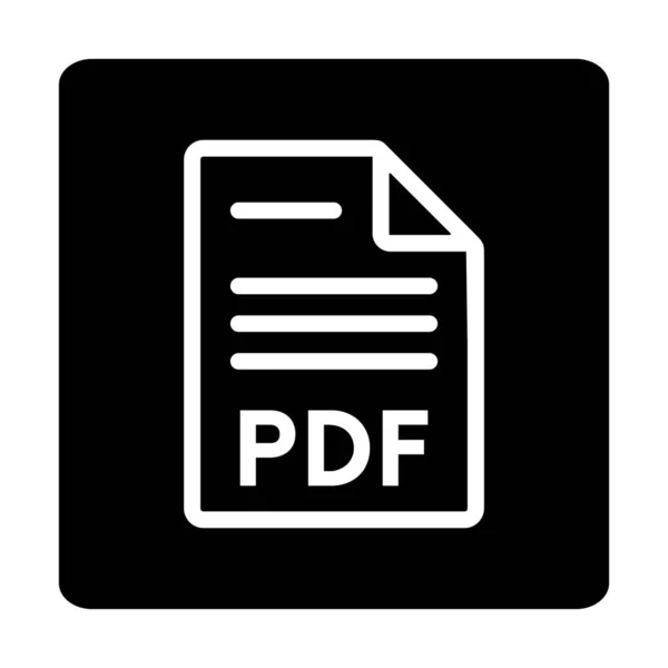 Pdf Dateisymbol Auf Weißem Hintergrund — Stockvektor