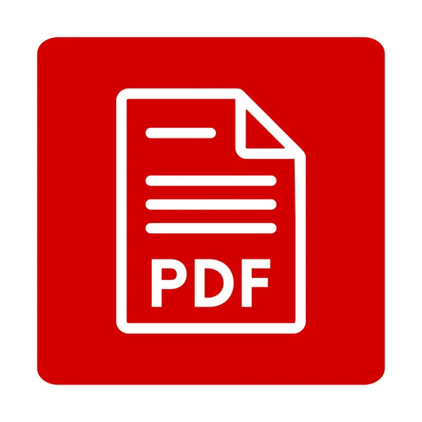 白い背景の上の Pdf ファイルのアイコン — ストックベクタ