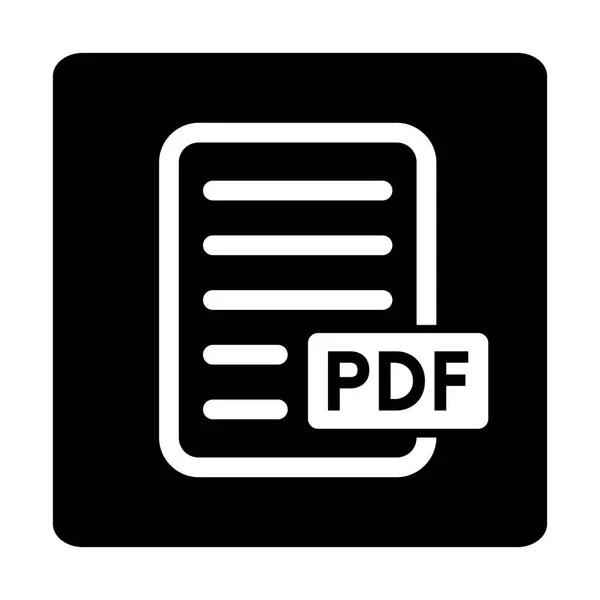 Icona Del File Pdf Sfondo Bianco — Vettoriale Stock