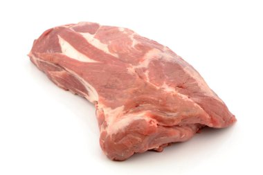 Beyaz arka planda domuz boynu