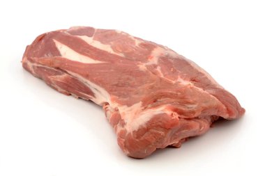 Beyaz arka planda domuz boynu