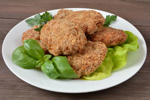 Minced Cutlets Plate — Stock Photo, Image