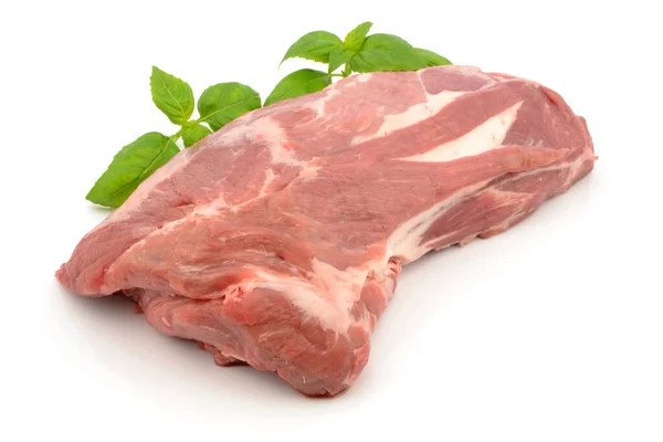 Pork Neck White Background — Stock Photo, Image