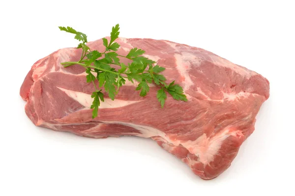 Pork Neck White Background — Stock Photo, Image