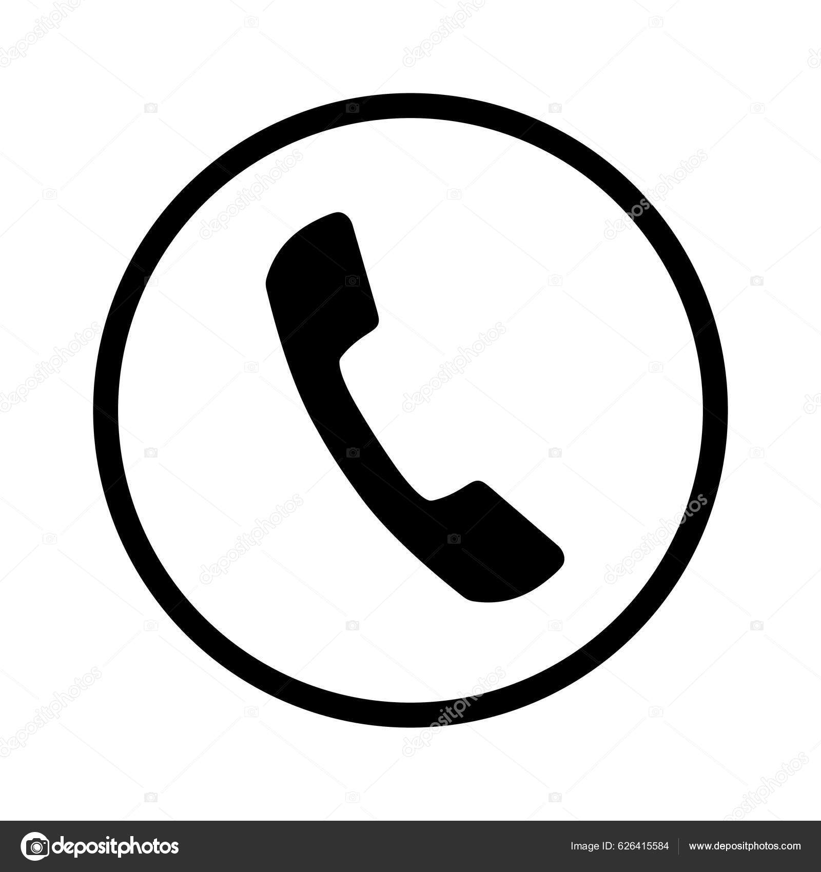 Phone Icon White Background Stock Vector by ©robert6666 626415584