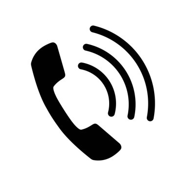 Beyaz arkaplanda telefon simgesi