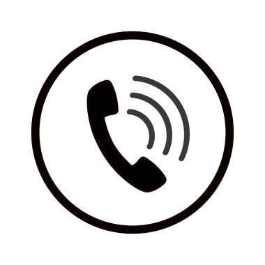 Beyaz arkaplanda telefon simgesi