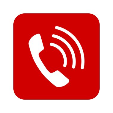 Beyaz arkaplanda telefon simgesi