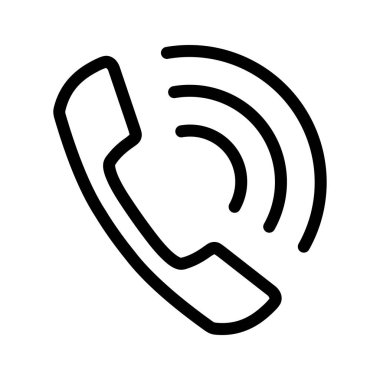 Beyaz arkaplanda telefon simgesi