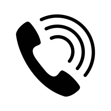 Beyaz arkaplanda telefon simgesi