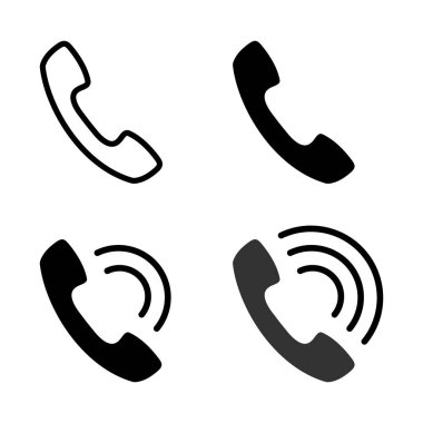Beyaz arkaplanda telefon simgesi