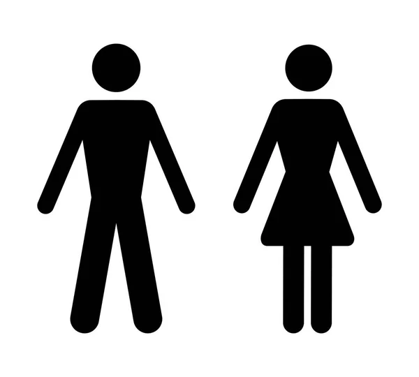 Silhouette Eines Mannes Und Einer Frau — Stockvektor