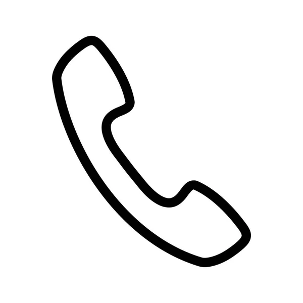 Ikona Telefonu Białym Tle — Wektor stockowy