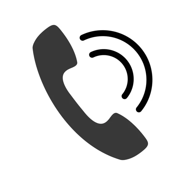 Ikona Telefonu Bílém Pozadí — Stockový vektor