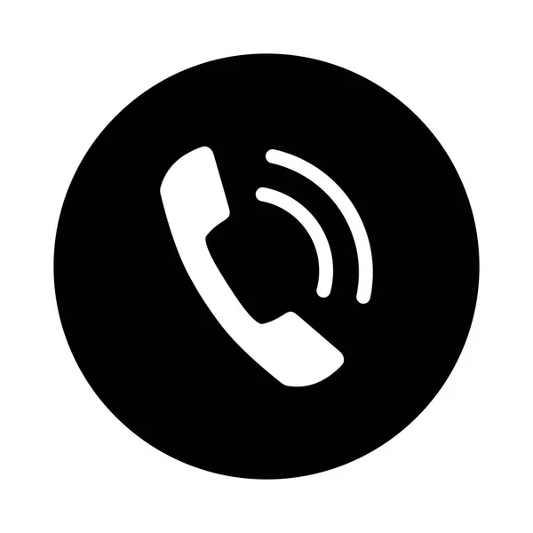Ikona Telefonu Białym Tle — Wektor stockowy