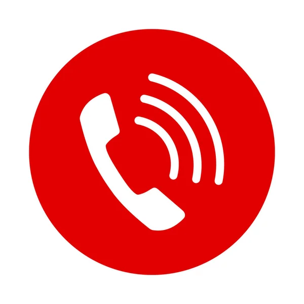 Icona Del Telefono Sfondo Bianco — Vettoriale Stock