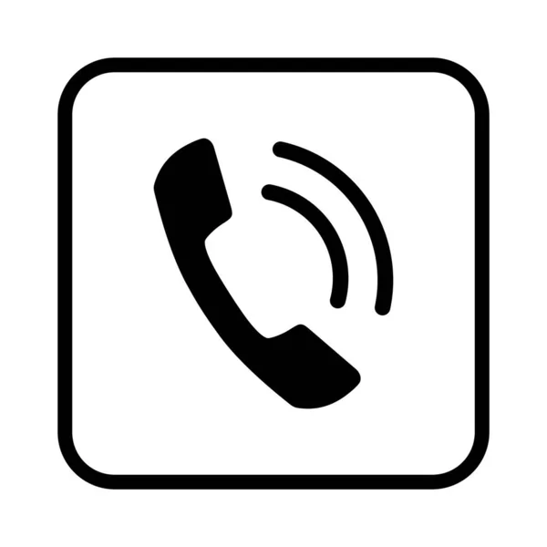 Ikona Telefonu Bílém Pozadí — Stockový vektor