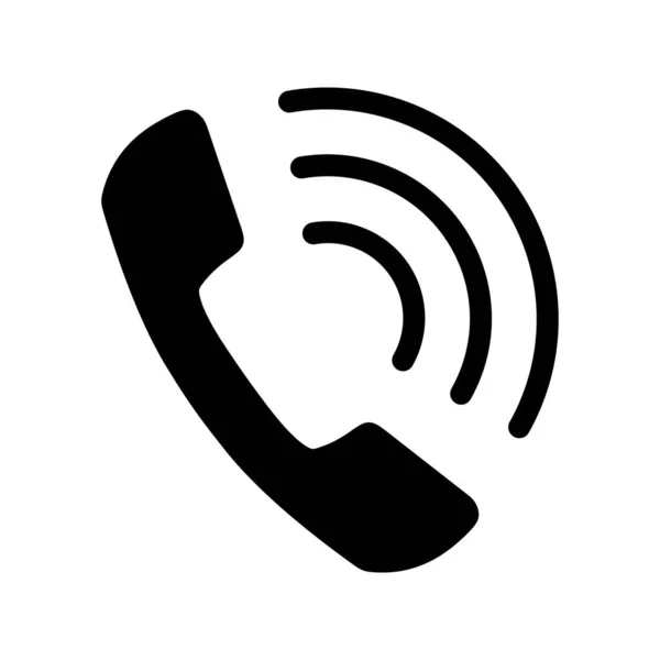 Icona Del Telefono Sfondo Bianco — Vettoriale Stock
