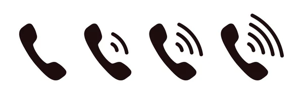 Icône Téléphone Sur Fond Blanc — Image vectorielle