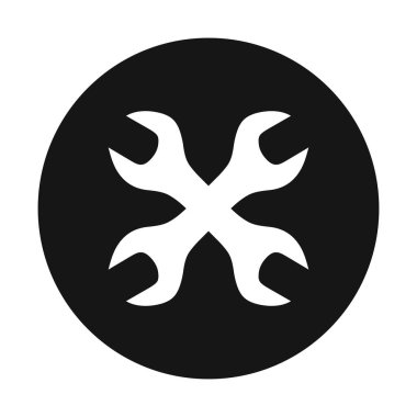 Beyaz arkaplanda anahtar simgesi izole edildi