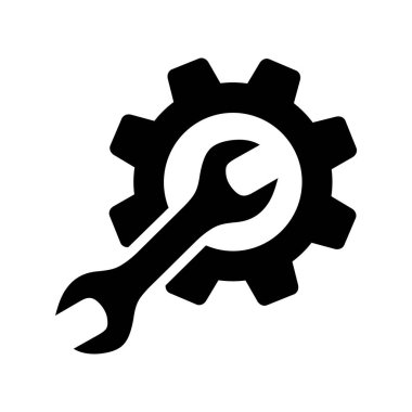 Dişli ve İngiliz anahtarı simgesi